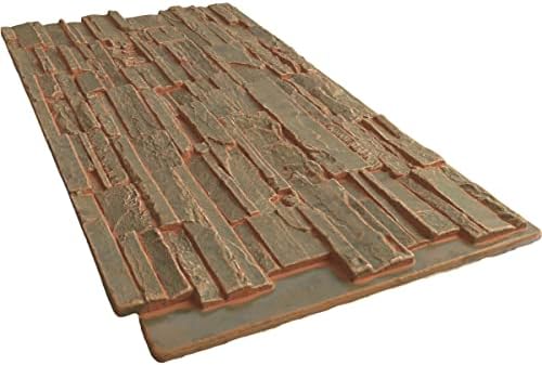 EverStone Cascade Faux Stone Panel, 48 5/8"W x 24 3/4"H x 1 1/4"D, Iron Mill - Image 6