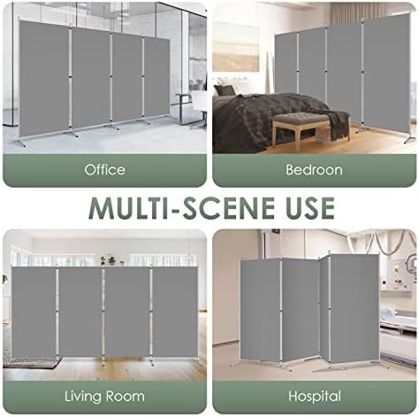 RANTILA 4 Panel Room Divider, 6 Ft Tall Folding Privacy Screen Room Dividers - Image 6