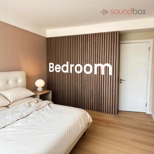 Soundbox 8 Pack Acoustic Wall Panels, 23.6" x 23.6" Walnut Wood Slat Panels - Image 5