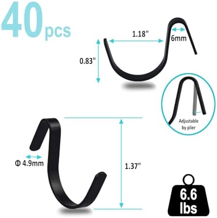 G.CORE Black Pegboard J Hooks Accessories - Image 5