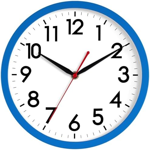 AKCISOT 10 Inch Wall Clock, Silent Battery Operated Analog Clock by Akcisot