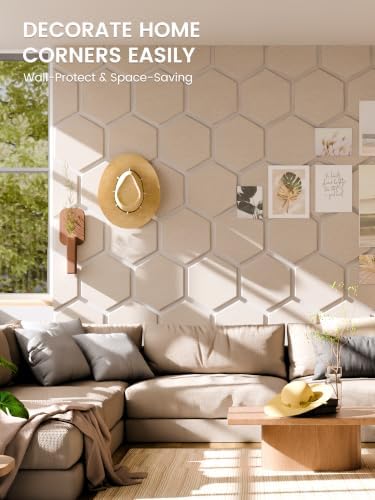Fluxynara 8-Pack Hexagon Felt Bulletin Board Tiles - Image 4