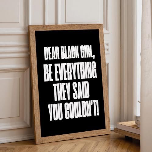 Golden Framed Be Everything They Said You Couldn't Motivational Canvas Wall Art - Image 6