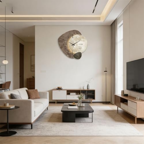 Silent Moon Wall Clock Creative Quiet Wall Clock Digital No Light Version Ready - Image 7