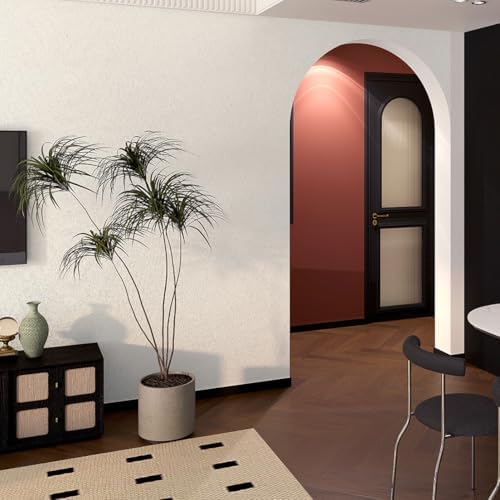 Matte White Grasscloth Textured Wallpaper Natural&Neutral&Handmade Style Thick - Image 5
