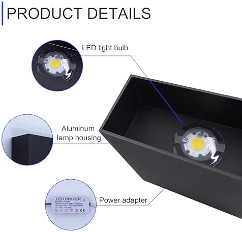 KICAAO LED Wall Sconces 4 Pack, 12W Wall Light - Image 5