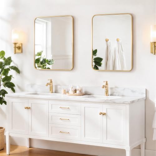 Bathroom Mirror for Wall, 28x20 Inch HD Tempered Glass Vanity Mirror - Image 3