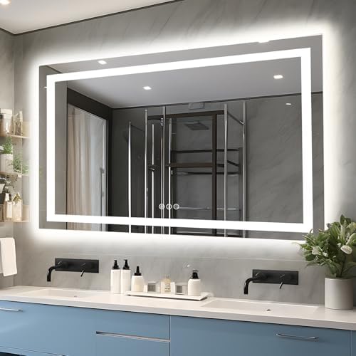 EchosLife 66"x36" LED Lit Bathroom Mirror by EchosLife