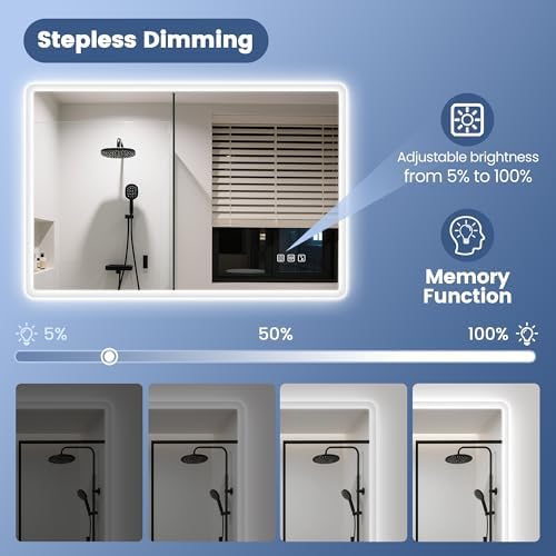 STARLEAD 48"x32" LED Bathroom Mirror - Image 6
