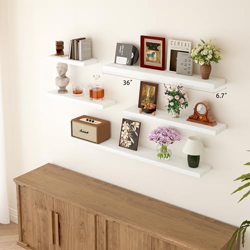 BGMG Wood Floating Shelves, 36x6.7x1.25 inch - Image 4