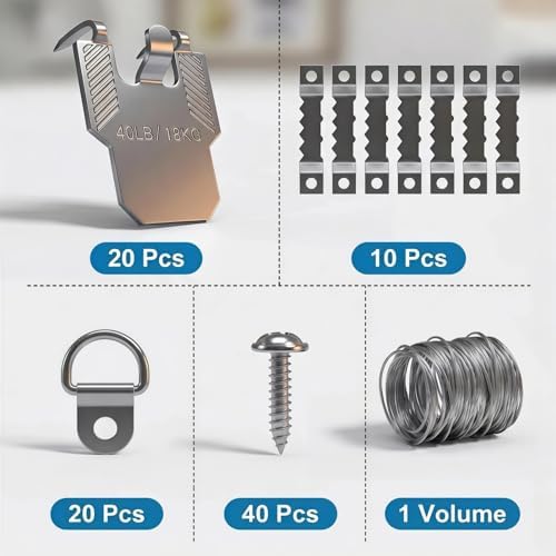 91Pcs 40LB Picture Hanging Hooks Claw - Image 3