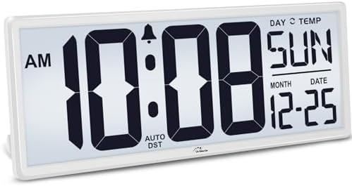 WallarGe 14.5'' Backlight Digital Wall Clock Battery Operated by WallarGe