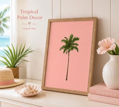 Framed Palm Tree Canvas Wall Art - Image 3