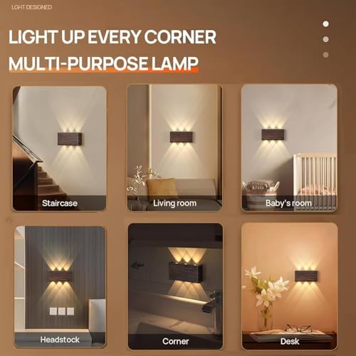 Shelprojsu LED Cordless Wall Sconce, 5200mAh Rechargeable Battery Operated Wall - Image 5