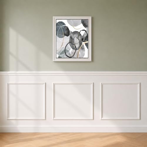 3 Set Peel and Stick Wall Molding Kit, Pre Cut Wainscoting Panels by TRAIN2ART