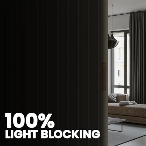 100% Blackout Room Divider Curtains Ceiling Curtain Track Sets Blackout - Image 3