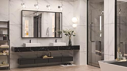 Keonjinn 48x30 Inch Black Bathroom Mirror - Image 2