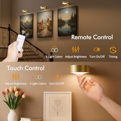 Picture Lights for Wall, Rechargeable Battery Wireless Poster Lights - Image 5