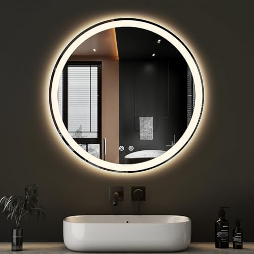 DUMOS 28 Inch Round LED Bathroom Mirror by DumosLifestyle