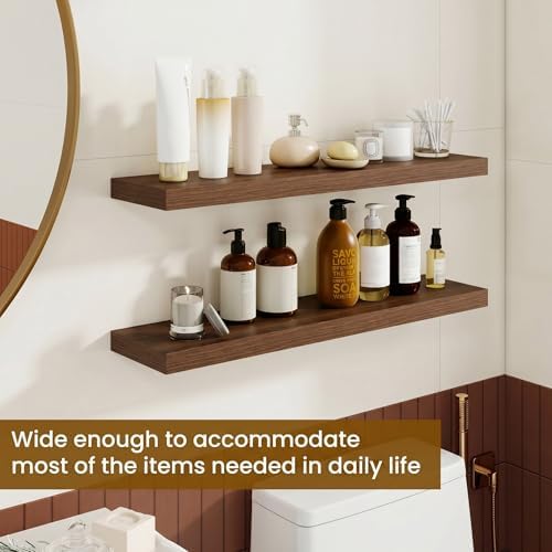 30" x 6.7" Wall Shelf, Rustic Wood Floating Shelf - Image 5