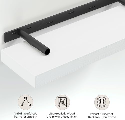 Vivelove 16 Inch Floating Shelves Wall Mounted - Image 3