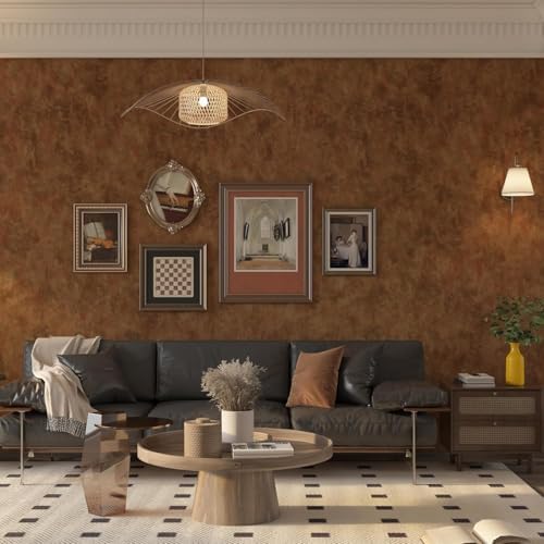 BAYYA Mid Century Modern Wallpaper Copper Peel and Stick Wallpaper 31.5"x80" - Image 7
