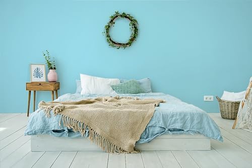 15.7" x 118" Blue Wallpaper Peel and Stick Light Blue Contact Paper Easy Peel - Image 2