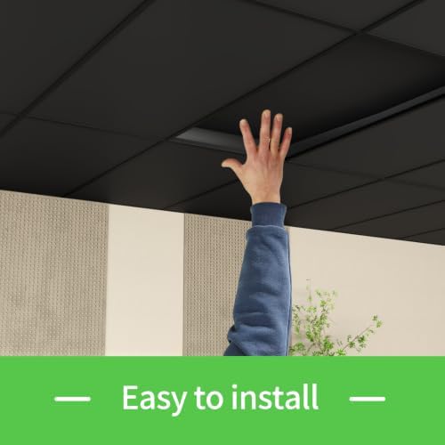 20 PCS 2x4 FT Black Ceiling Tiles, 24x48 Inch PVC Waterproof Ceiling Panels - Image 6