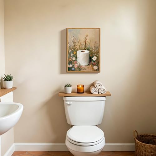AtterrirArt Framed Bathroom Funny Wall Art, 12 * 16 Inch, Funky Toilet Paper - Image 6