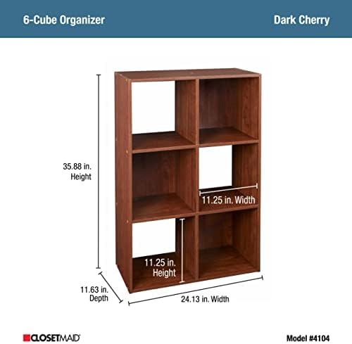 ClosetMaid Cubeicals 6 Cube Storage Shelf Organizer Bookshelf, Vertical Or - Image 3