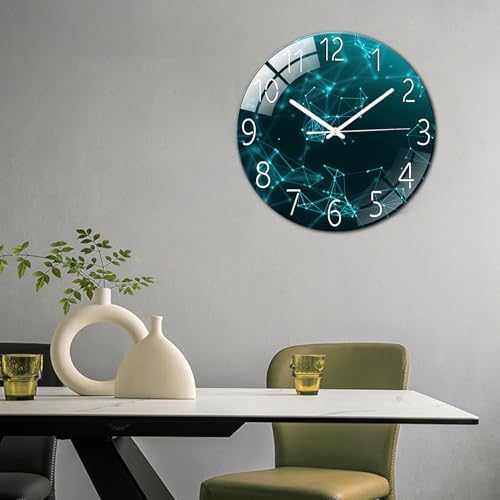 Ergocar Glass Wall Clock Silent Scanning Mechanical Round Glass Wall Clock - Image 2