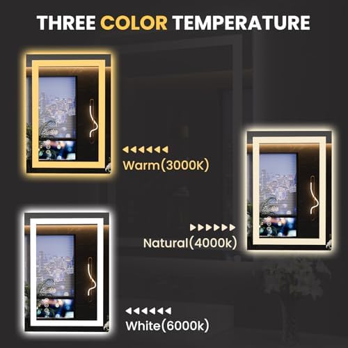 LOAAO 20"X28" LED Bathroom Mirror - Image 6