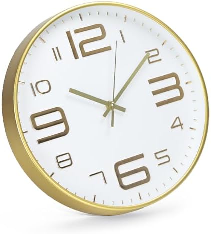 Wall Clock Modern Non-Ticking Battery Operated Wall Clocks Silent Quartz - Image 3