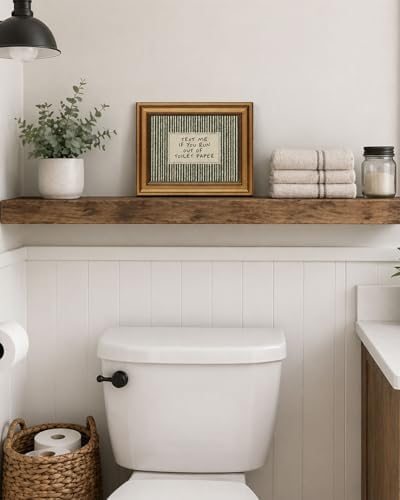 Gold Framed Wall Art, Funny Bathroom Canvas Prints, Text Me If You Run Out Of - Image 6