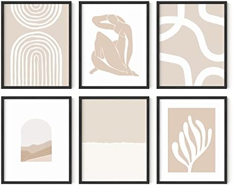 HAUS AND HUES Neutral Wall Art – Modern Beige Decor, Matisse Abstract Poster Set by HausandHuesArtPrints