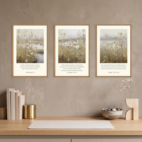 Celestdeco Vintage Christian Bible Verses Framed Canvas Wall Art-16"x24"x3 - Image 4