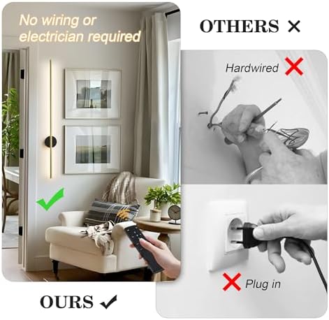 KARTOOSH Battery Operated Modern Wall Sconce Set of Two - Image 2