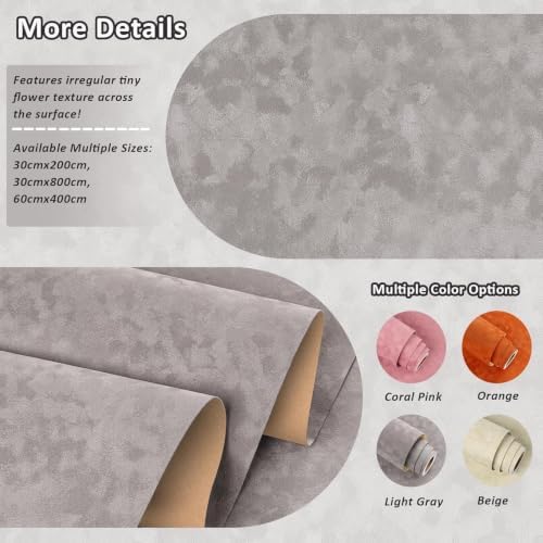 Stickyart Grey Velvet Peel and Stick Wallpaper Textured Velvet Fabric Wallpaper - Image 5