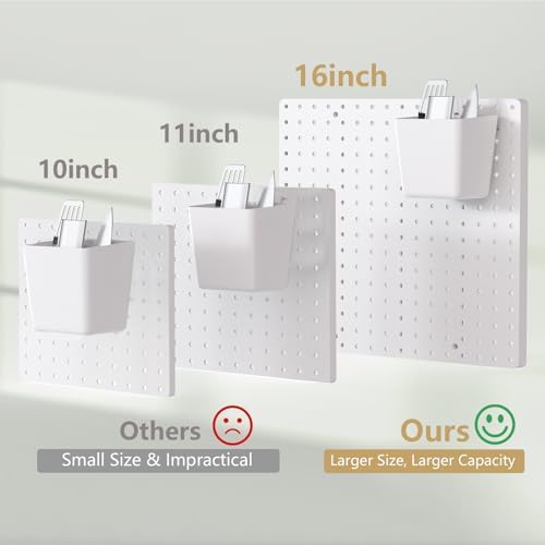 FZK Modular Plastic Peg Board Wall Organizer Kit - Image 4