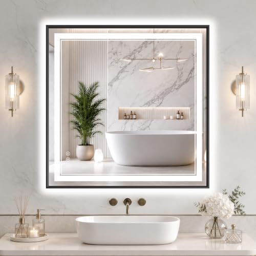 36"x36" LED Bathroom Mirror by FLYECHO