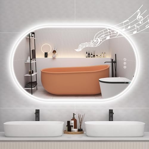 STARLEAD 40"x24" Oval LED Bathroom Mirror by STARLEAD