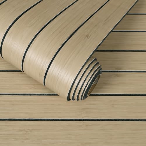 CHIHUT 24"x197" Wide Size Flexible Wood Slat Wall Panels Peel and Stick Thick by CHIHUT