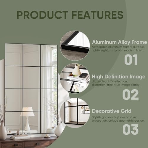 Suidia Wall Mirror, Metal Framed Wall Decor Wall-Mounted Mirrors - Image 5