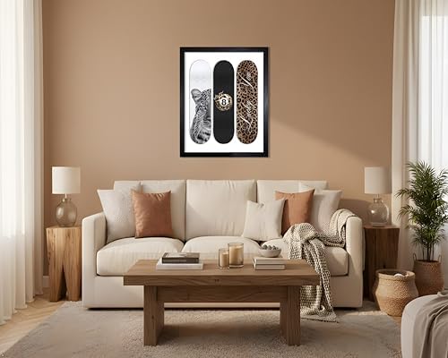 Stockholm Cheetah Skateboard Style Wall Art Canvas 1pc– Leopard Print Skater - Image 5