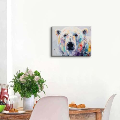 Watercolor Bear Wall Art Minimalist Safari Animal Poster Prints Artwork - Image 5