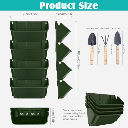 Vertical Wall Planter, 4 Packs Self Watering Wall Planters - Image 3