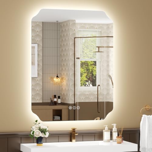 Backlit LED Lighted Bathroom Mirror by LuxulumMirror