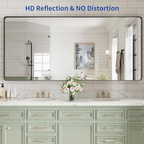 WEER Black Bathroom Vanity Mirror 77X36 Inch - Image 2
