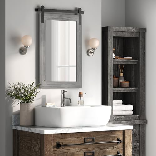 COGOOD Farmhouse Barn Door Mirror - Image 2