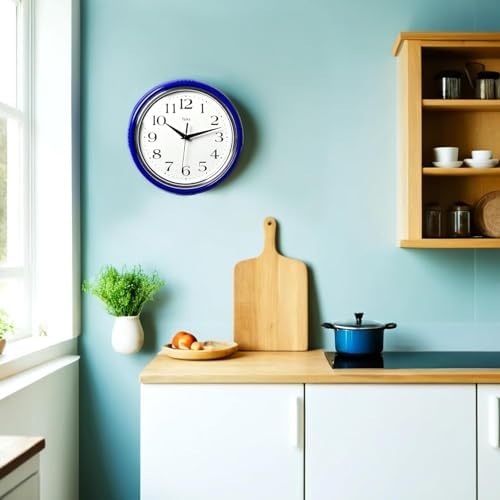 Lily's Home Retro Wall Clock, 9.5 Inch Vintage Design, Silent Non-Ticking - Image 5